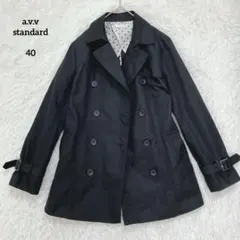 a.v.v standard アーヴェヴェ トレンチコート ブラック サイズ40