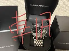 Emporio Armani ブラック アナログ時計
