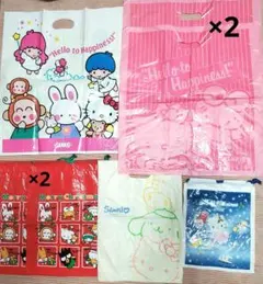 サンリオ けろっぴ キティ ポチャッコ  チアリーチャム ショッパー  巾着