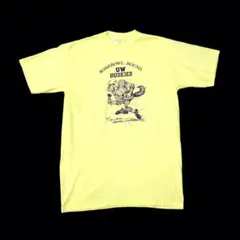 80s ビンテージ ハスキーズ Tシャツ カレッジ フットボール NFL 古着