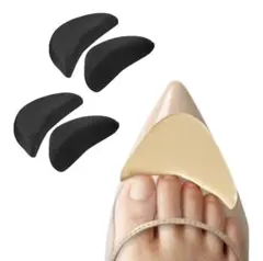 つま先クッション　低反発スポンジ　ブラック 4個セット