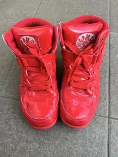 CHEERチアー　エナメルハイカットシューズ 赤　ダンス　キッズ　23㎝