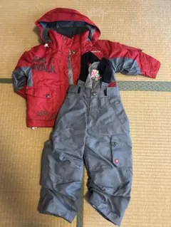 【最終値下げ】スキーウェアセット 100サイズ 赤/グレー(今週末まで掲載)