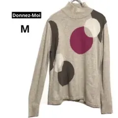 ドネモア Donnez-Moi ウールブレンドデザインニットセーター　Mサイズ