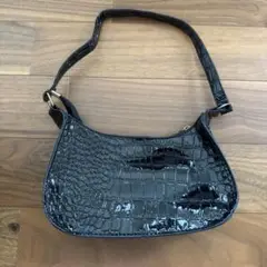 クロコダイルパターン ショルダーバッグ