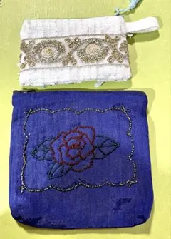 ハンドメイドポーチ2点
