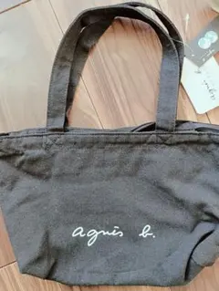 アニエスベー トートバッグ ミニバッグ 黒 ブラックagnes b. キャンバス