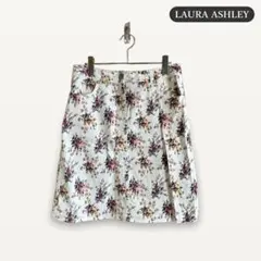 zY320【XL】LAURA ASHLEY ひざ丈スカート 花柄 ロング デニムのサムネイル
