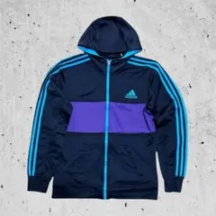 adidas アディダス　フルジップフーディ Mネイビー/パープル