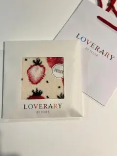 フェイラーLOVERARY いちご柄 ハンカチ