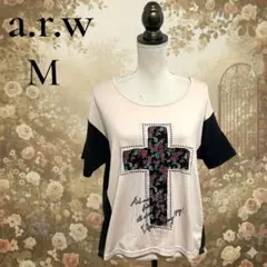 森ガール クロス 十字架 サブカル 花柄 Tシャツ 姫カジ Y2Kロックのサムネイル