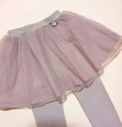 美品★ プティマイン★チュールのかわいいスカッツ★くすみピンク
