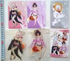 あやかしトライアングル アクキー2種＋特典4枚 ケモ耳和服 祭里 すずのサムネイル