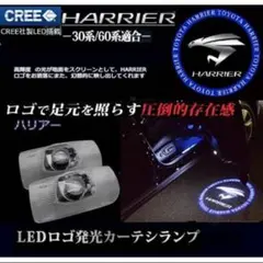 トヨタ ハリアー LED ロゴ カーテシランプ ブルー×シルバー Harrierのサムネイル