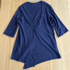 Splage 七分袖カーディガン 〈濃紺〉