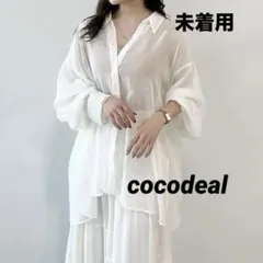 新品　cocodeal ココディール　M 幾何ジャガード2wayスリーブブラウスのサムネイル