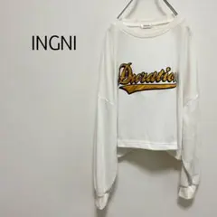 c0438【イング】トレーナー ショート丈 Ｍ プルオーバー カジュアルのサムネイル