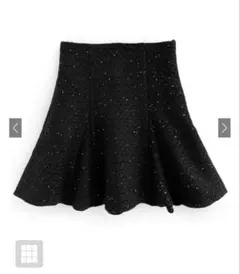 インパン裏地付きツイードミニフレアスカート[dk1314]