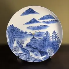 青花松鶴延年の皿です 工芸品 美術品 置物 - メルカリ