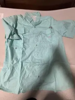 Columbia 半袖シャツ 水色　PFGフィッシングシャツ古着機能ウェア