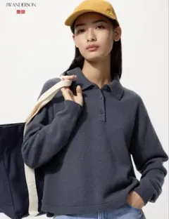 【完売品】UNIQLO JW ANDERSON グレー ラムポロ