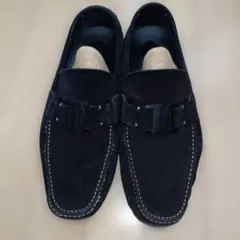 Salvatore Ferragamo スエード ローファー ネイビー - メルカリ