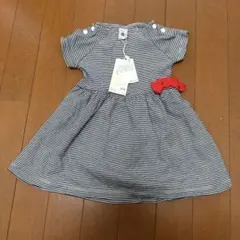 プチバトー　ワンピース　新品　74センチ　12M