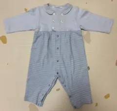 familiar ファミリア　ロンパース 水色/ボーダー　70サイズ