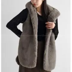 期間限定値下げ❇️【未使用】RADIATE ヤマダヤ フーデッドファーベスト モカ