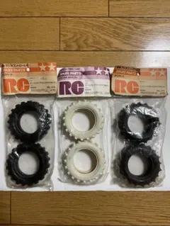 タミヤ　希少　RC 当時物オーバルブロックタイヤセット　小鹿 タミヤ 希少 RC 当時物オーバルブロックタイヤセット 小鹿 タミヤ 希少