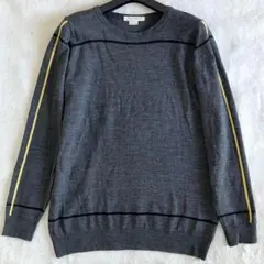 ジョンスメドレー ウール100% クルーネック 長袖 ニット S グレー