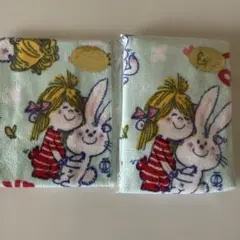 水森亜土　亜土ちゃん フェイスタオル、ハンドタオル2点セット(未開封品)