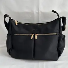 美品　OPAQUE.CLIP 撥水　多ポケット　ショルダーバッグ　ブラック　黒
