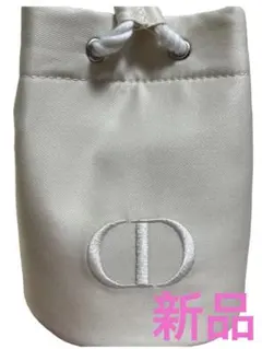 新品未使用品　Dior巾着ポーチ　コットン