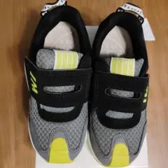 IFME 19.5cm スニーカーグレー/ブラック/イエロー