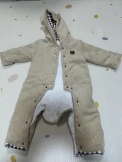 ベージュロンパース・パンツ・レギンスセット