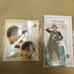中村嶺亜 歴代アクスタ、髪留めクリップ、缶バッジ、ラバーバンド シール 中村嶺亜 歴代アクスタ、髪留めクリップ、缶バッジ、ラバー