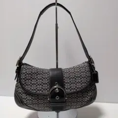 ✦美品✦ COACH ソーホー ショルダーバッグ　黒 レザー × シグネチャー