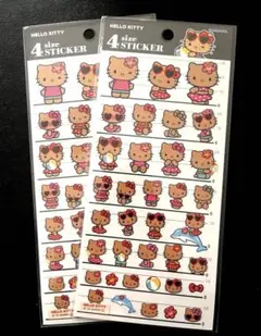 ♡サンリオ＊4サイズステッカーセット（日焼けキティ）♡