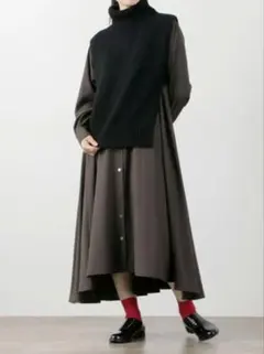 ミズイロインドmizuiroind サイド スリット タートル ベスト