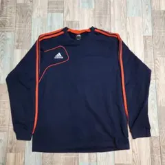 adidas トレーナー ネイビー オレンジ 長袖