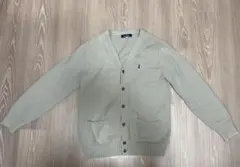 East Boy グレー Vネックカーディガン L