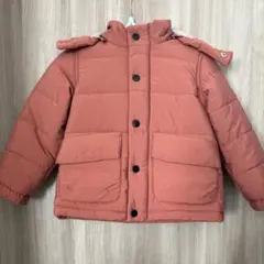 ビールーム　オレンジ フード付き ダウンコート