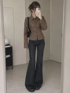 ZARA レディース ギンガムチェック シャツ