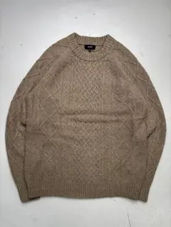 BEAMS ビームス ケーブルニット セーター ベージュ Mサイズ
