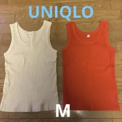 UNIQLO リブタンクトップ　M 2枚組のサムネイル