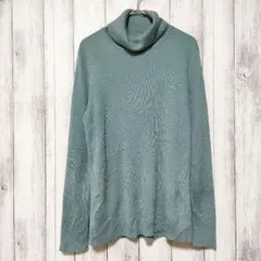GU ジーユー (XL)　リブ タートルネックセーター　大きいサイズ