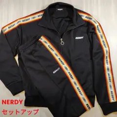 人気モデル　NERDY ノルディ トラックジャケット セットアップ ブラック S
