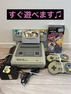 Nintendo 任天堂 スーパーファミコン 本体 ソフト付き 説明書無しp