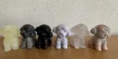 天然石 トイプードル　置物 6体セット❣️のサムネイル